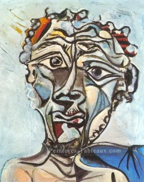 Tete d Man 3 1971 cubist Pablo Picasso Peinture à l'huile